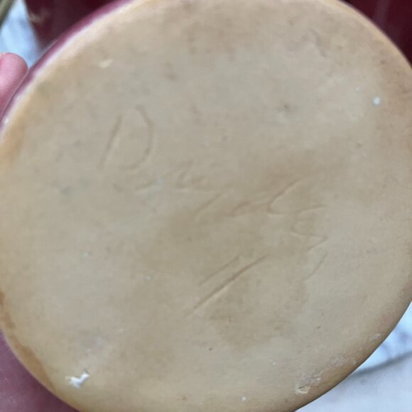 Set Of 5 Vintage Dryden Tall Cups # 4 Rose Mauve Hand Turned Pottery Hot Springs - Picture 13 of 13